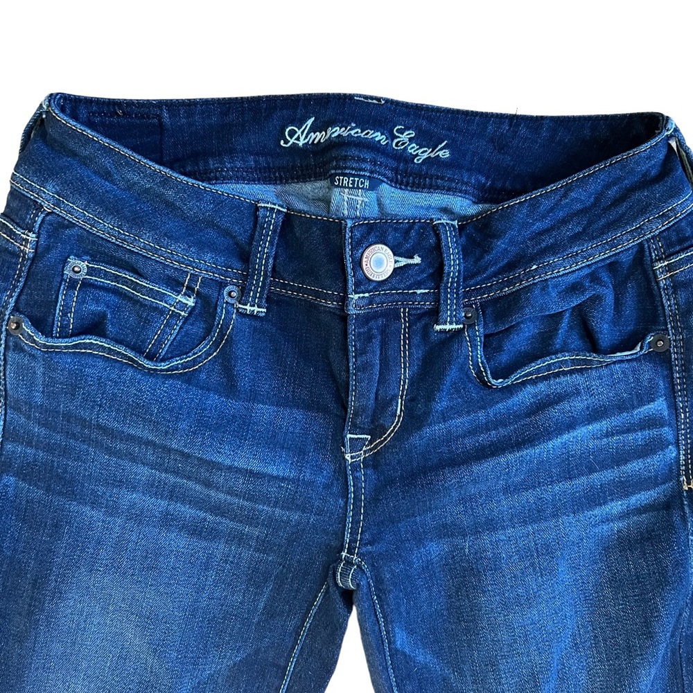 American Eagle 🦅 Jeans 👖 Stretch, Slightly distressed - Size 4 Short - Picture 3 of 5